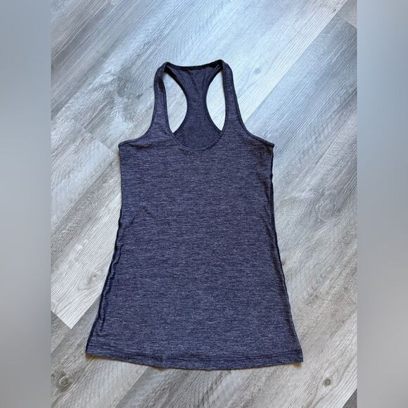 Lululemon Cool Racerback Tank Top CRB Heathered Black 6 - Picture 2 of 10